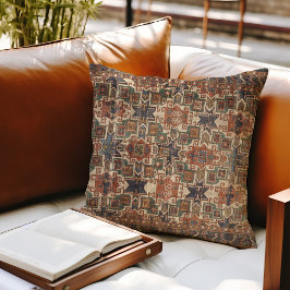 Star Kazak Orange Blue Kissen