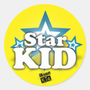 Star Kid (Set von 20 Jahren) Runder Aufkleber