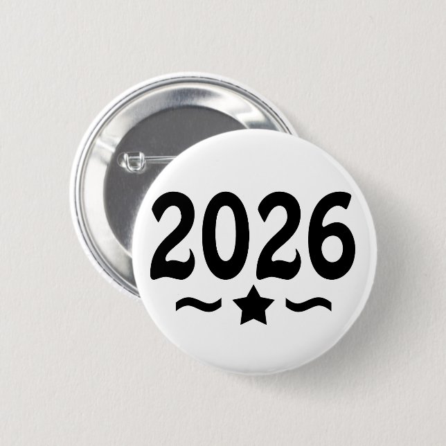 Star-Klasse des Abschlusses 2026 Button (Vorne & Hinten)