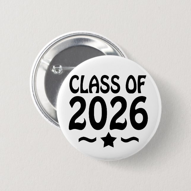 Star-Klasse des Abschlusses 2026 Button (Vorne & Hinten)