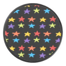 Star Light Hockey Puck (Rainbow & Black)
