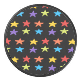 Star Light Hockey Puck (Rainbow & Black)