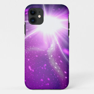 Star Light Lila Galaxy im Weltraum iPhone 11 Hülle