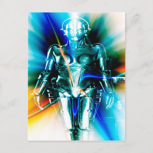 Star Light Robot Postkarte