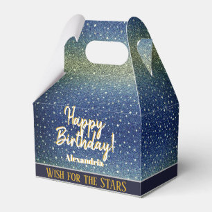 Star Light Sky Denim Blue Happy Birthday Party Geschenkschachtel