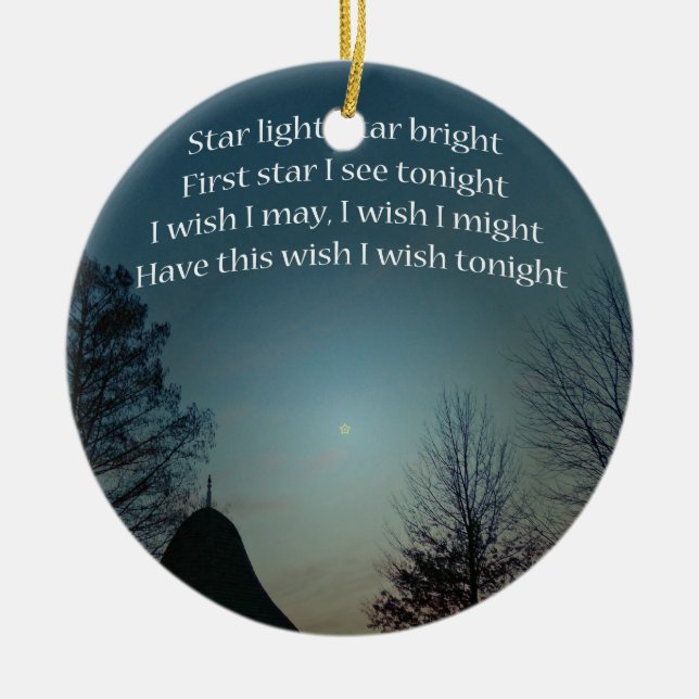 Star Light Star Bright Keramik Ornament (Vorne)