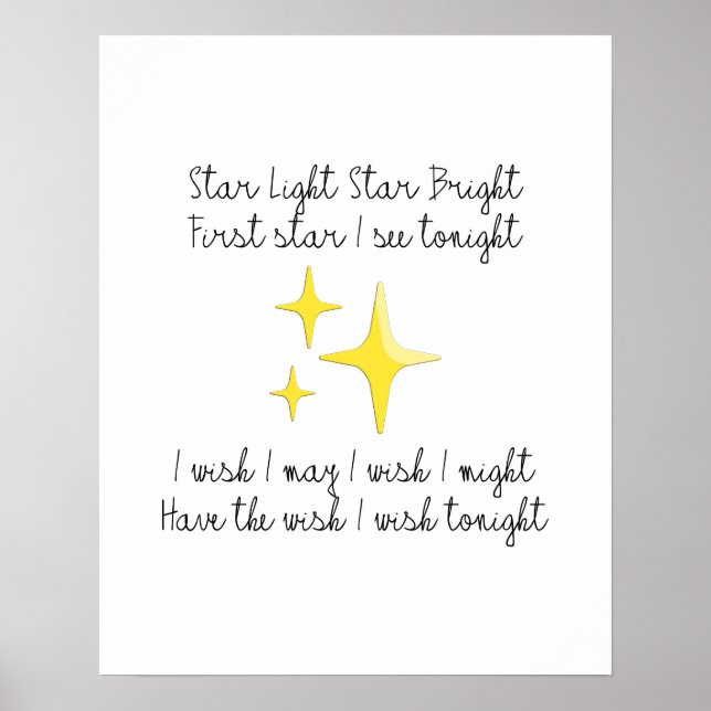Star Light Star Bright Poster (Vorne)