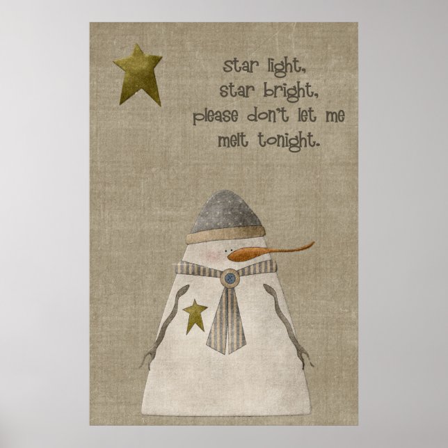 Star Light, Star Bright Snowman Poster (Vorne)