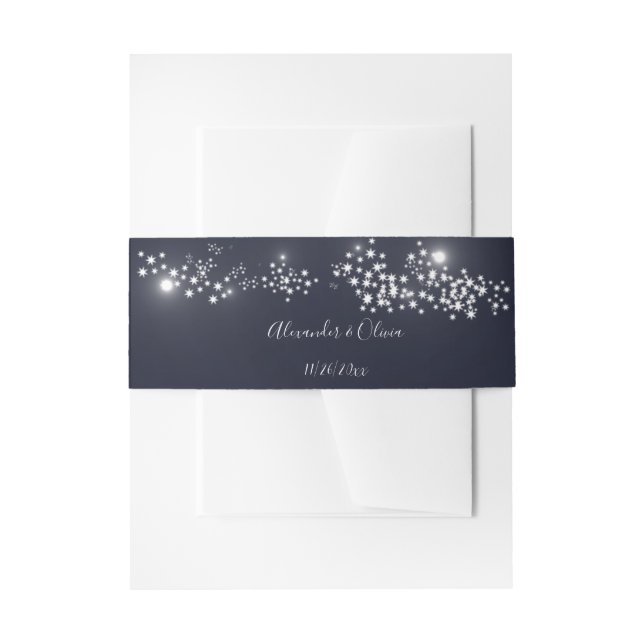 Star Light Wedding Einladungsbanderole (Vorderseite Beispiel)
