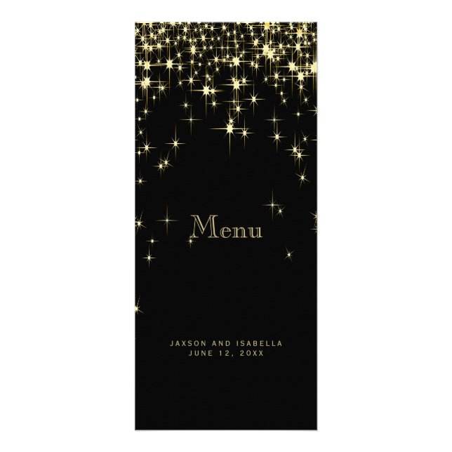 Star Lights in Gold und Schwarz - Menü (Vorne)