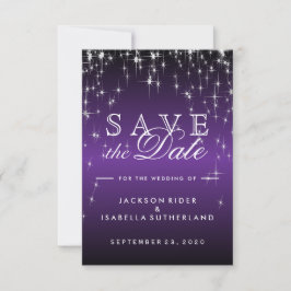 Star Lights in Metallic Lila - Save the Date