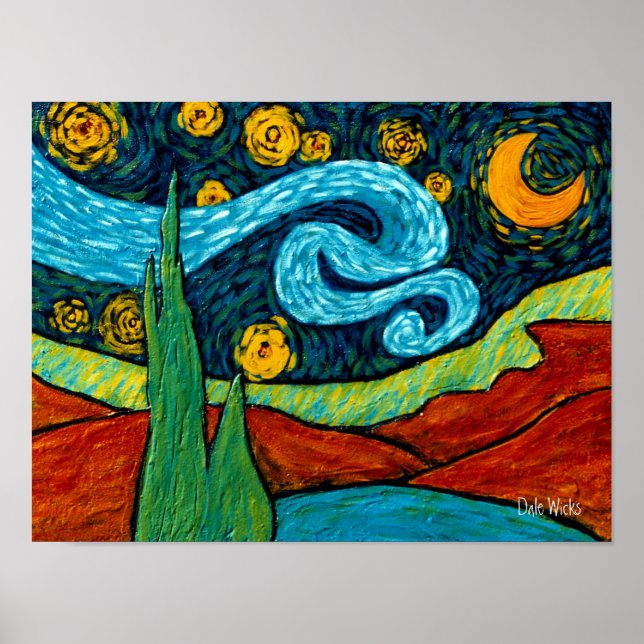 Star Lit Night Sky Poster (Vorne)