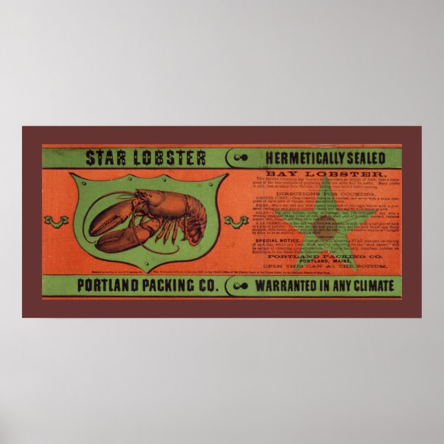 Star Lobster Vintages Label Poster (Vorne)