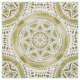 STAR MANDALA Gold Holiday Medallion Stoff