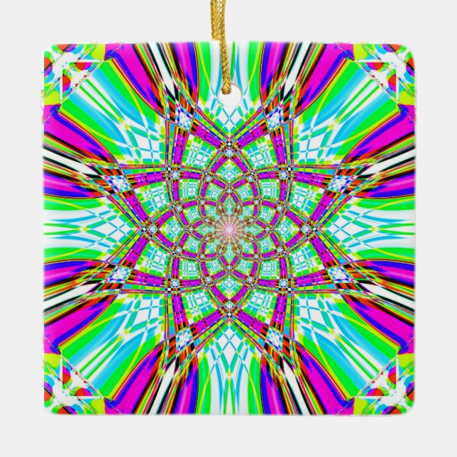 Star Mandela - Zwei Farbschemas Keramikornament (Vorderseite)