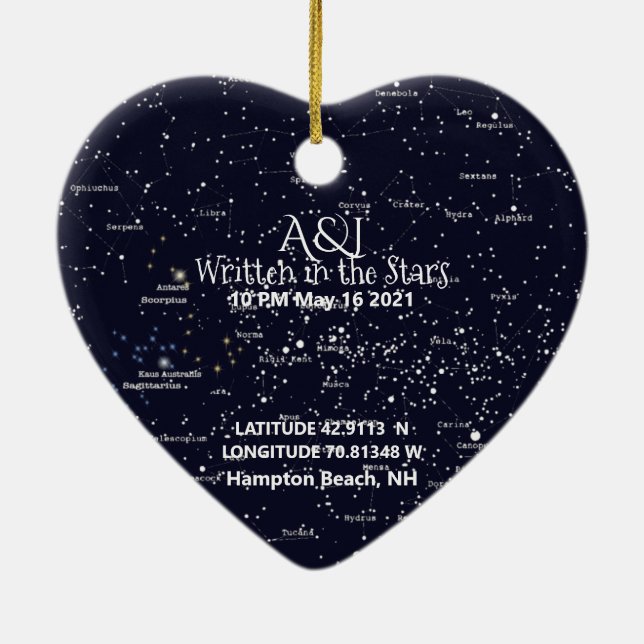 Star Map and Foto Ornament (Hinten)