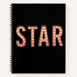 STAR Marquee Lights Spiral Notebook Notizbuch