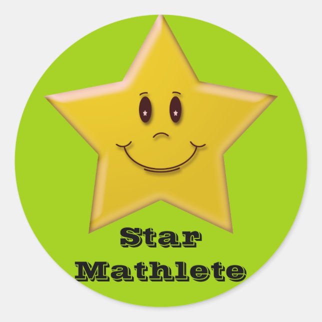 Star Mathlete Sticker (Vorderseite)