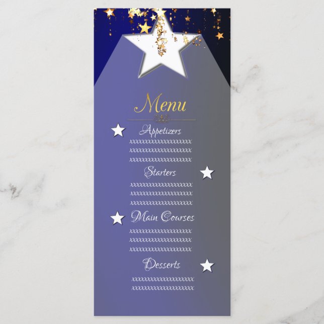 Star Menükarte (Vorderseite)
