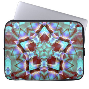 Star migriert zu Pentagon Grauen Neon Kaleidoskop Laptopschutzhülle