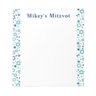 Star Mitzvah Chart - Marine Notizblock