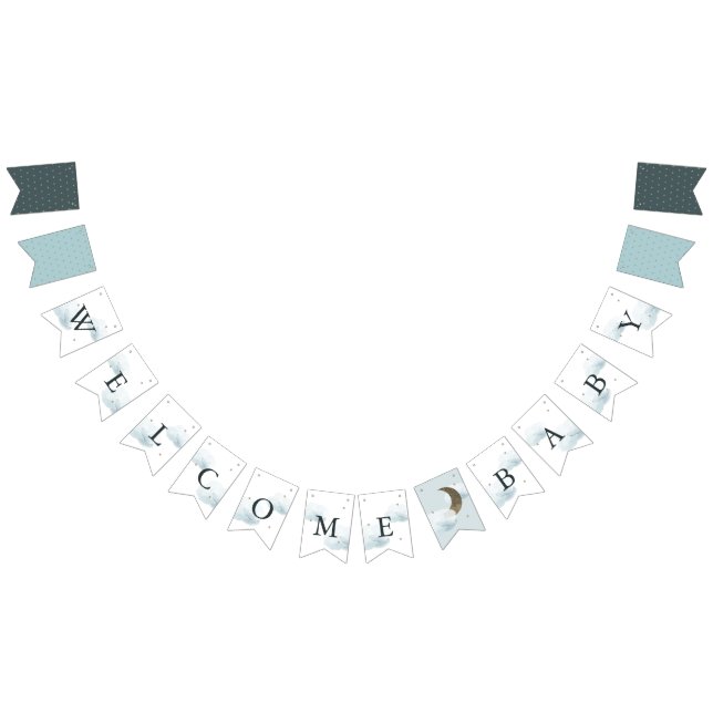 Star Moon & Cloud Begrüßungsflaggen für Kleinkinde Wimpelkette (Alle)