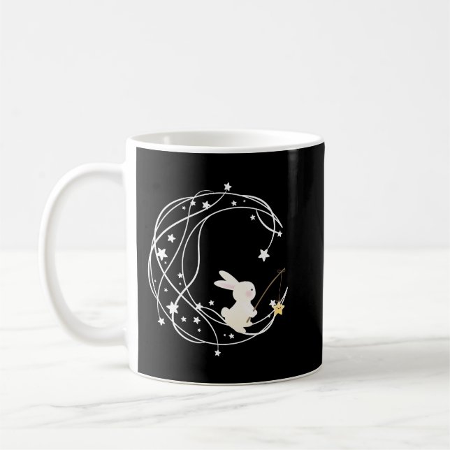 Star Moon Rabbit Liebhaber Mug Kaffeetasse (Links)