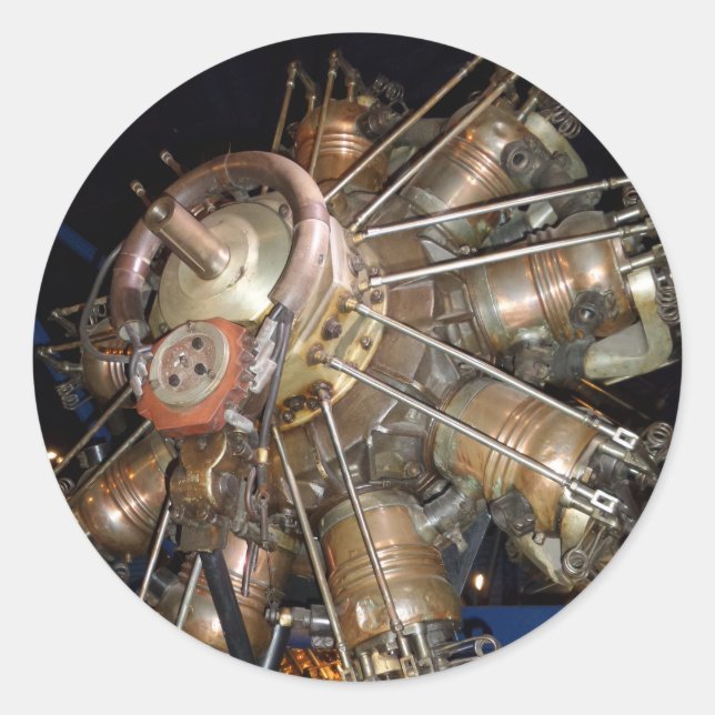 Star Motor Round Aufkleber (Vorderseite)