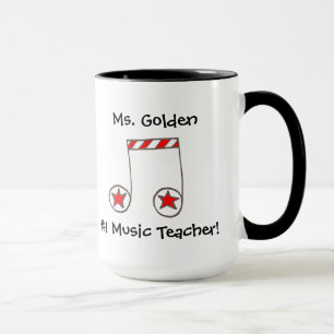 Star Musical Note Music Teacher Geschenk Tasse
