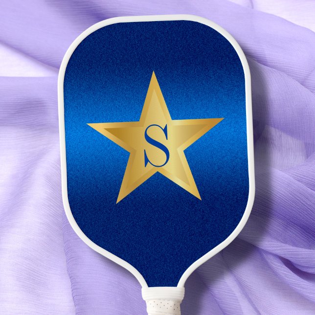 Star Navy Blue Pickleball Star Player Monogram Schläger (Von Creator hochgeladen)