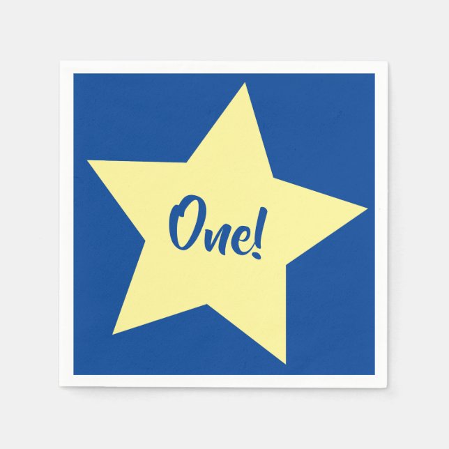 Star Niedlich Kid's Birthday Party Space Serviette (Vorderseite)