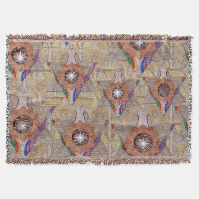 'Star of David' in Leder und Wildleder Decke (Vorderseite)