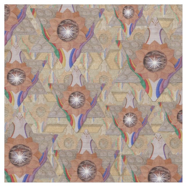 'Star of David' in Leder und Wildleder Stoff (Nahaufnahme)