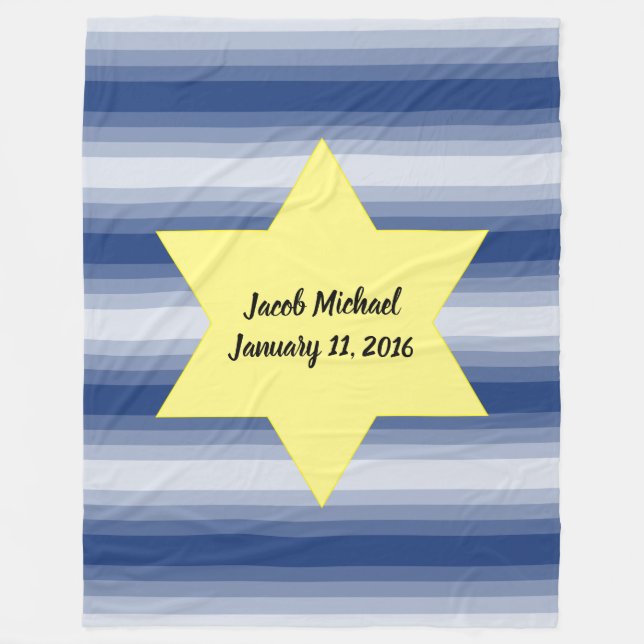 Star of David - Wählen Sie Ihre Farben! Fleecedecke (Vorderseite)