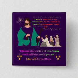 Star of Eternal Hope dark purple Button