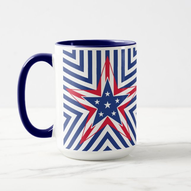 Star of Freedom (Stripe) Tasse (Links)