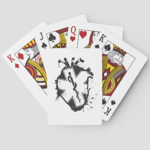 star of life anatomical heart spielkarten
