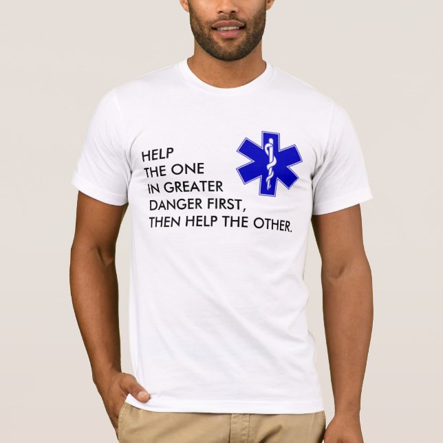 Star of Life - personalisierter Text T-Shirt (Vorderseite)