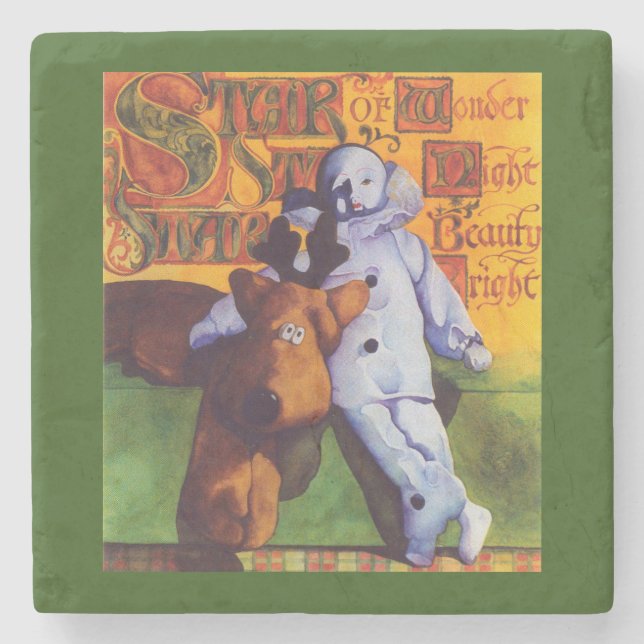 STAR OF WONDER Marble Stone Untersetzer / Green (Vorderseite)