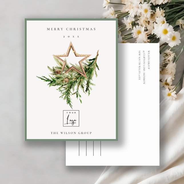 Star Ornament Pine Fauna Logo Frohe Weihnachten (Von Creator hochgeladen)