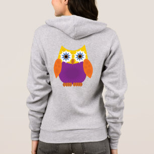 Star Owl - Gelborange Lila Hoodie