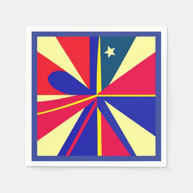 Star Patriotic Napkin Serviette (Vorderseite)