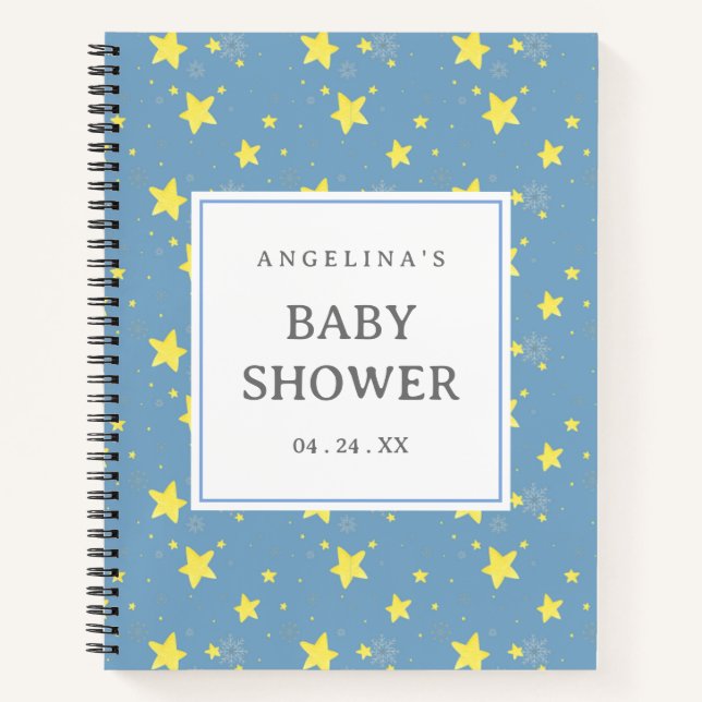 Star Pattern Baby Shot - Geschenkliste Notizbuch (Vorderseite)