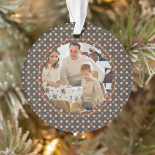 Star Pattern Foto Weihnachten Personalisiert Ornament