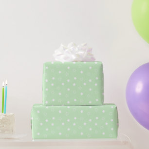 Star Pattern Green Wrapping Paper Roll Geschenkpapier