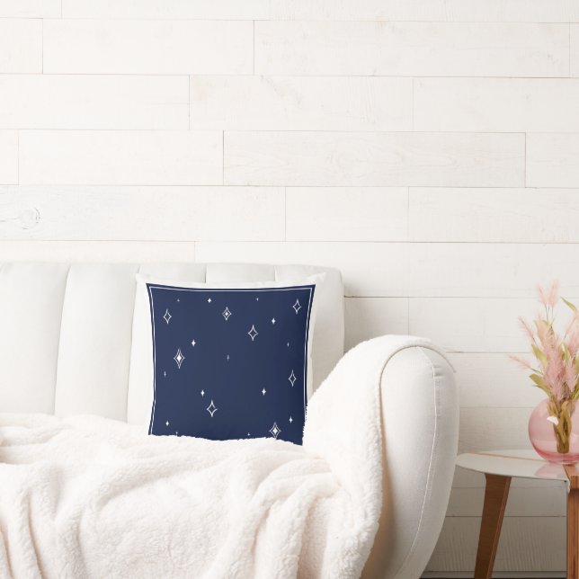 Star Pattern Pillow - Blau Kissen (Liege)