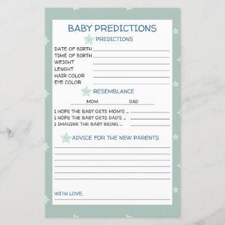 Star Pattern Sag Green Baby Predictions und Ratsch