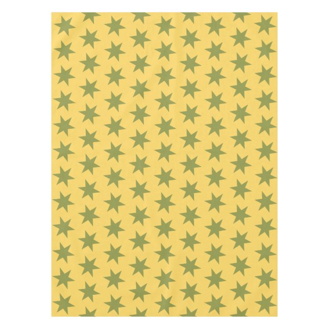 Star Pattern Trending Colors Gold Green Yellow Tischdecke (Vorderseite)