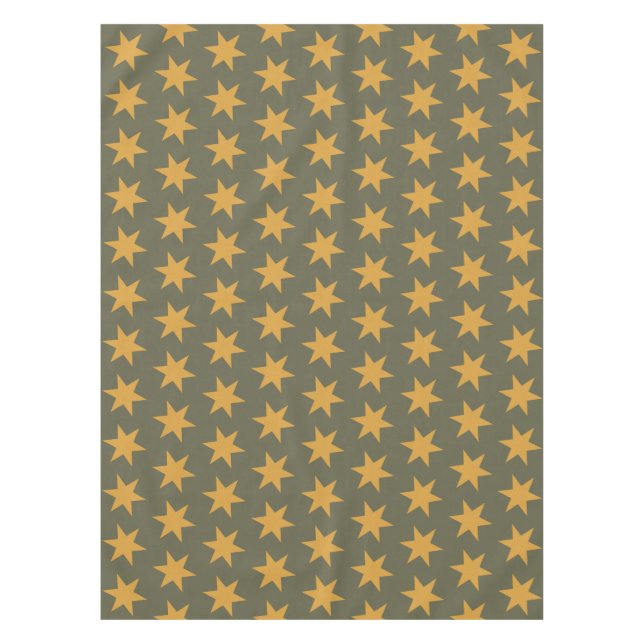 Star Pattern Trending Colors Green Mango Tischdecke (Vorderseite)