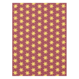 Star Pattern Trending Colors Maroon Gold Tischdecke